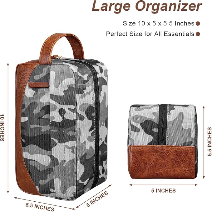 Travel Toiletry Bag for Men, Hanging Toiletry Organizer, Water Resistant - Image 3