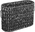Black Toilet Paper Storage Basket, Large Free Standing Toilet Paper Organizer by WEAVECOMFORTINTOEVERYCORNER