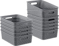12 Pack Plastic Storage Baskets, Small Baskets by FUCDTEFC