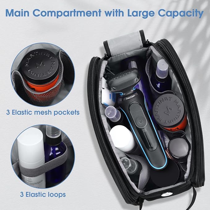 Wedama Toiletry Bag for Men, Handheld Travel Bag, Waterproof Toiletries - Image 4