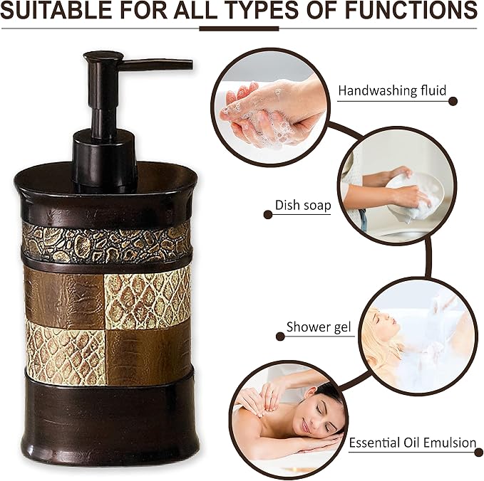 Zahari Home 4pc Zambia Stylish Bathroom Accessories Set Soap Pump, Tooth Brush - Image 3