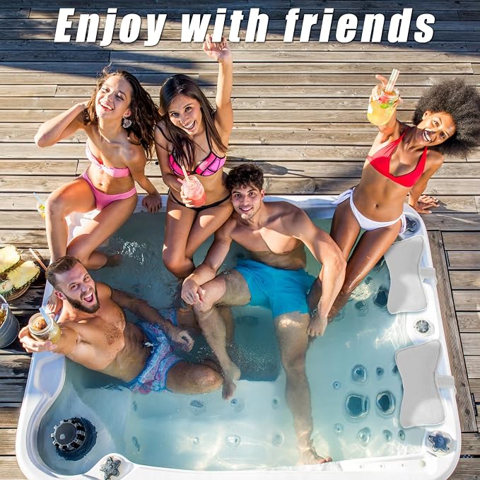 2 Pcs Hot Tub Spa Pillows for Outdoor Indoor Inflatable Bathtub 10.62 x 8.26 - Image 6