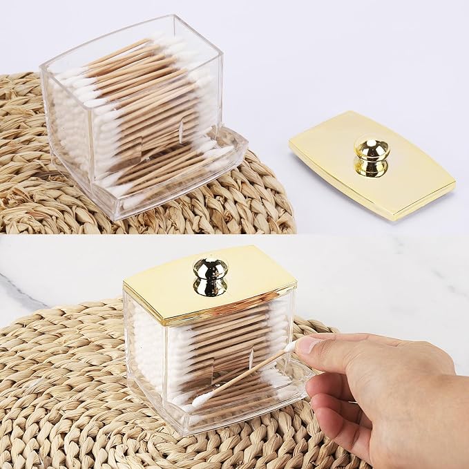 Tbestmax Qtip Holder Dispenser Clear Bathroom Organizer Accessories Decor - Image 4