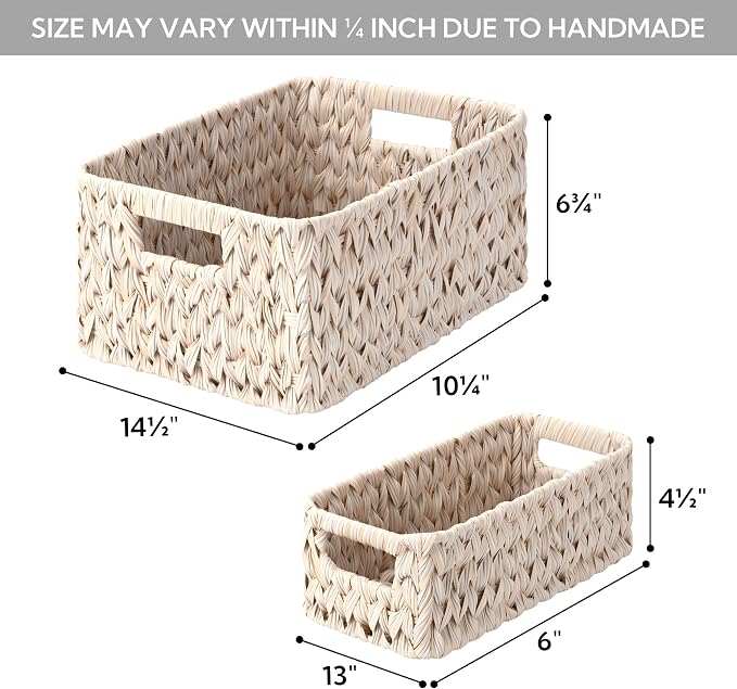 GRANNY SAYS Wicker Baskets for Organizing, Wicker Storage Basket for Shelf - Image 4