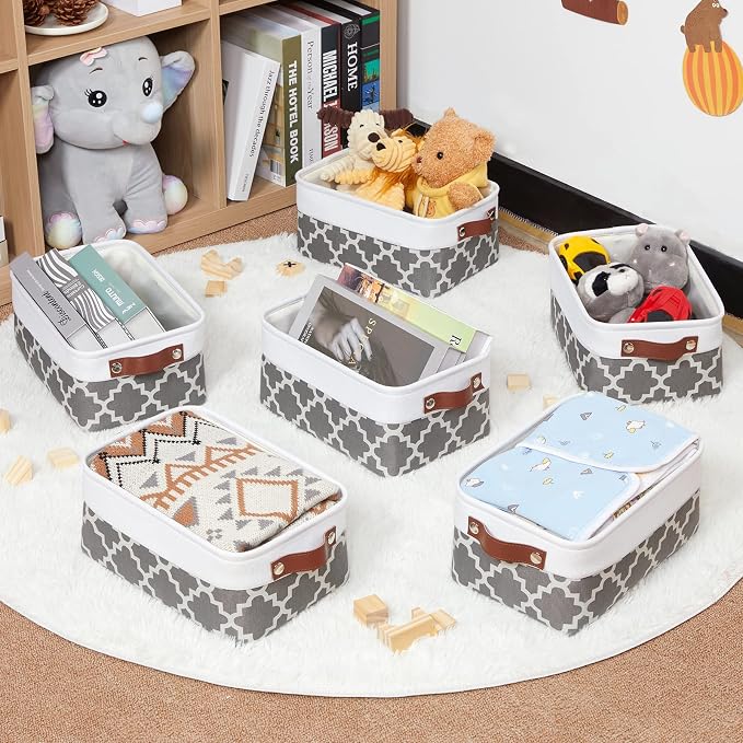 HNZIGE Small Baskets Fabric Storage Baskets Storage Bins - Image 6
