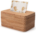 Rattan Tissue Box Cover, Rectangle Wicker Tissue Box Holder, Boho Tissue Box by YANGQIHOME