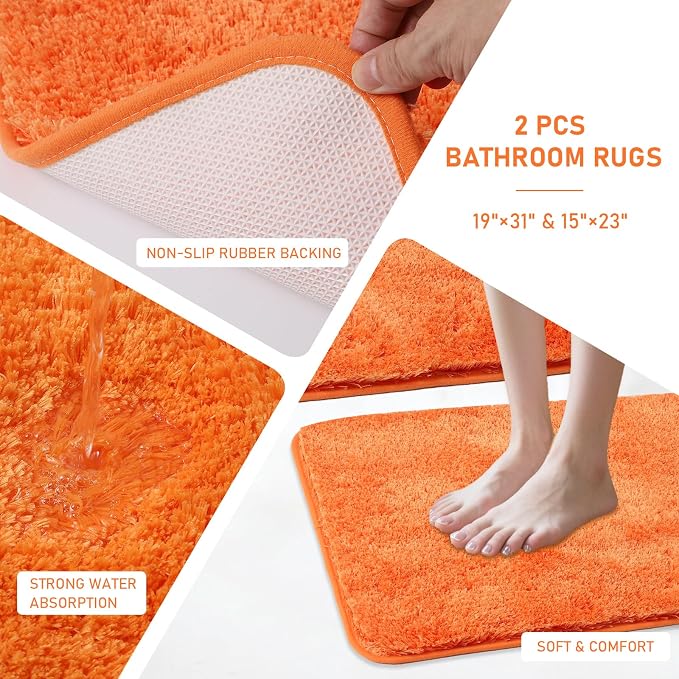 11PCS Bathroom Sets with Shower Curtain and Rugs Bathroom Accessories Set - Image 4