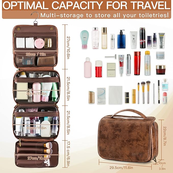 Elviros Hanging Travel Toiletry Bag Gift - Image 5