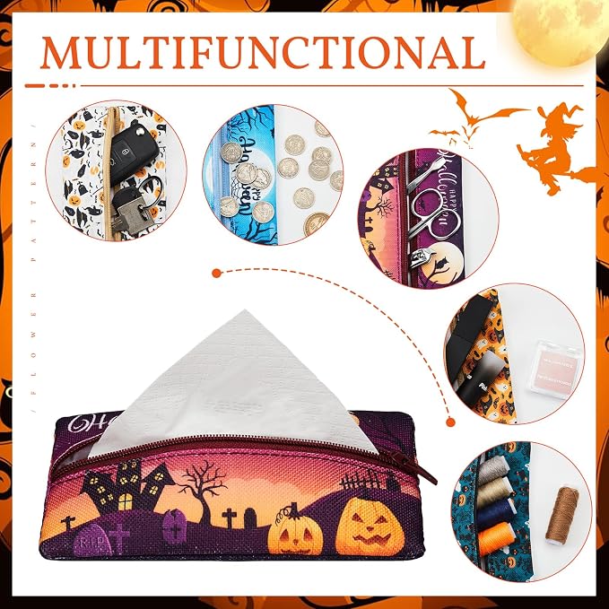 Sherr 5 Pieces Tissues Purse Pocket Tissue Holder Reusable Travel Tissue Pouch - Image 4