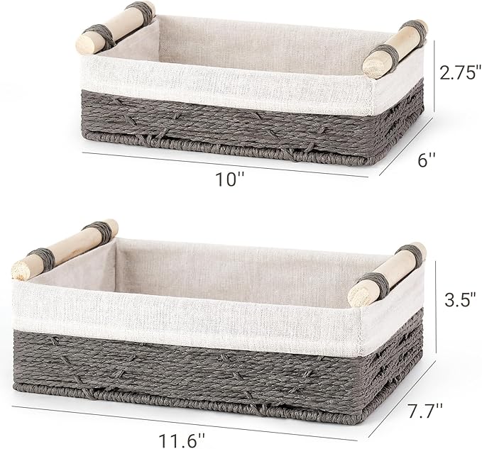 Mkono Woven Storage Basket Wicker Baskets - Image 6