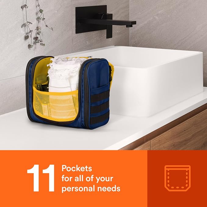 Fitdom Tactical Hanging Toiletry Bag Dopp Kit - Image 6