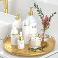 13" Gold Lazy Susan for Table Top, Oak Wood Lazy Susan Turntable Organizer for by Oroyutor