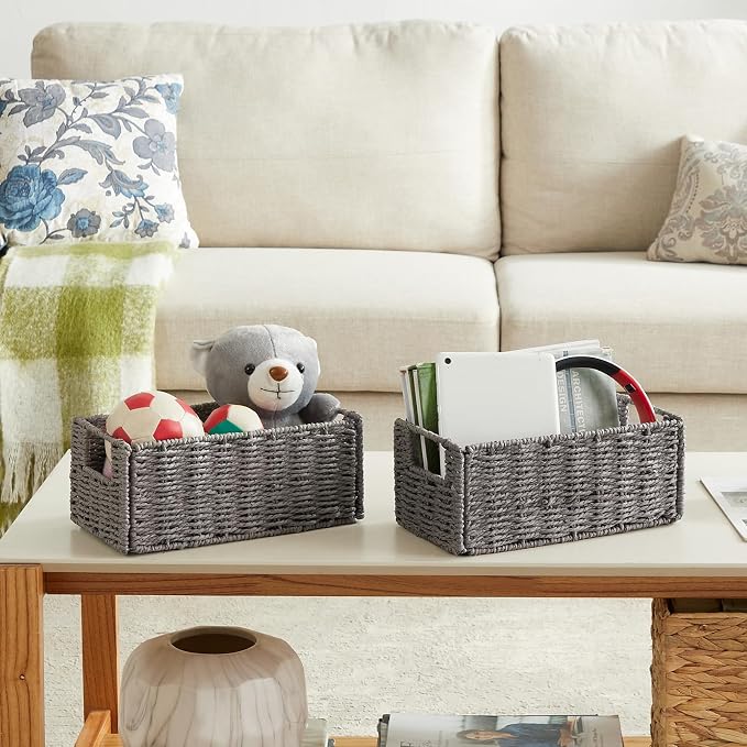 Vagusicc Wicker Storage Basket, Small Storage Baskets - Image 4