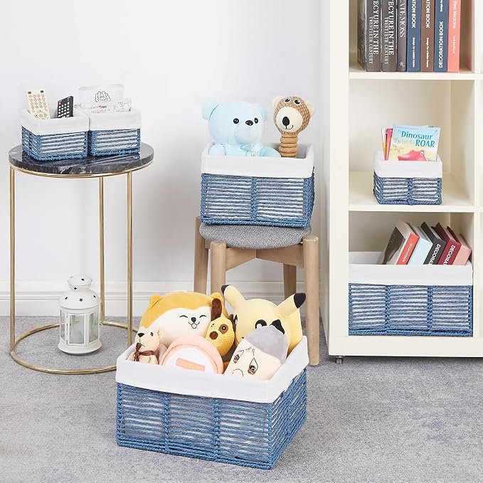Vagusicc Wicker Storage Basket, 6 Pack Baskets - Image 5