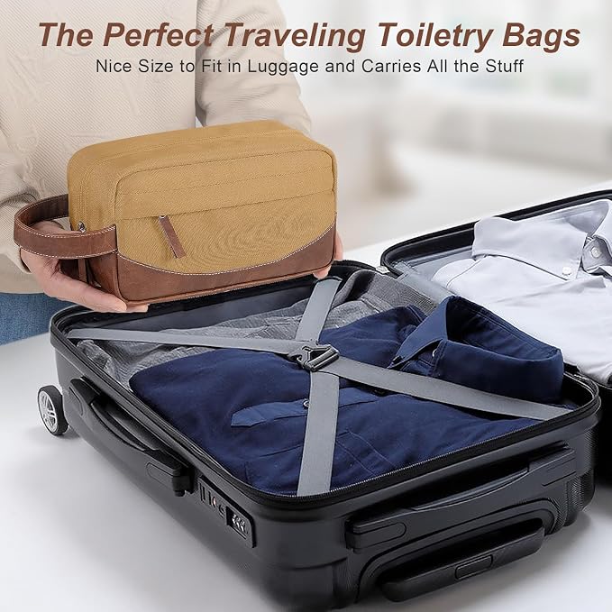 Travel Toiletry Bag for Men, Hanging Toiletry Organizer, Water Resistant - Image 6