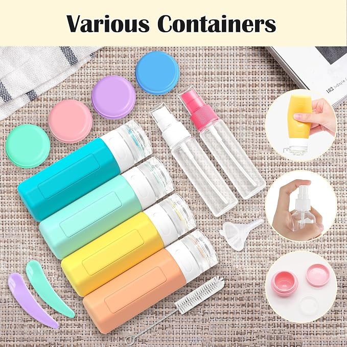 Redfly 17PCS Travel Bottles for Toiletries, TSA Approved Travel Size Containers - Image 7