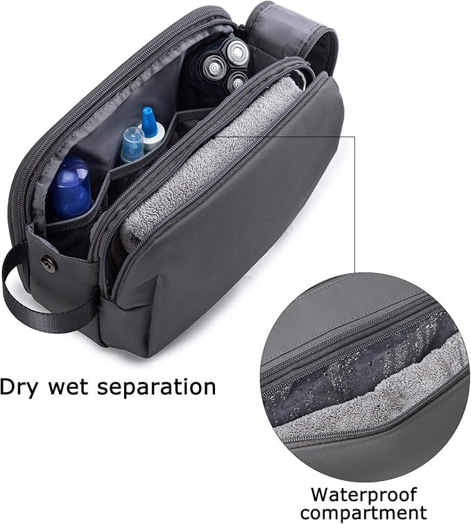 BAGSMART Toiletry Bag for Men, Travel Toiletry Organizer Dopp Kit - Image 4