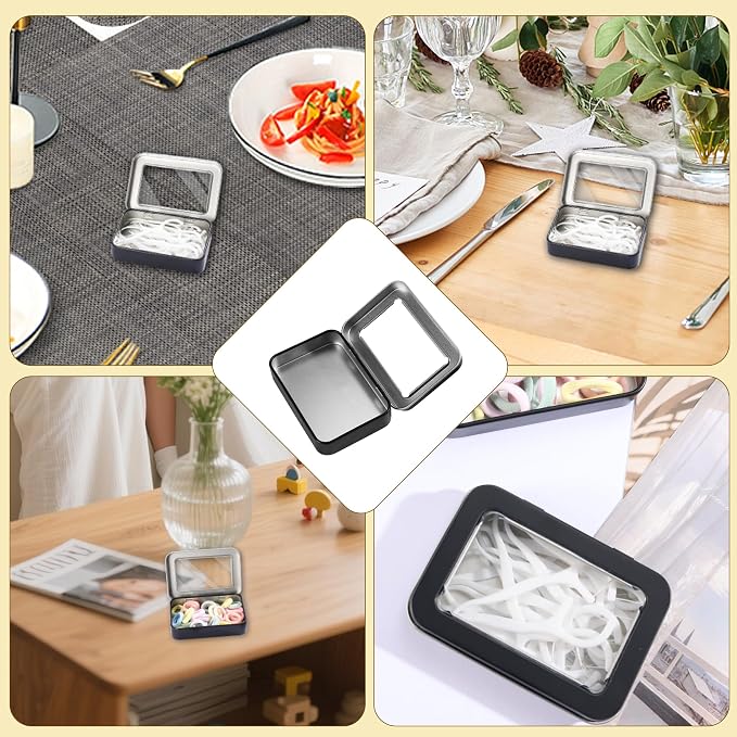 2 PCS Portable Cotton Swab & Floss Holder, Travel-Size Empty Metal Containers - Image 6