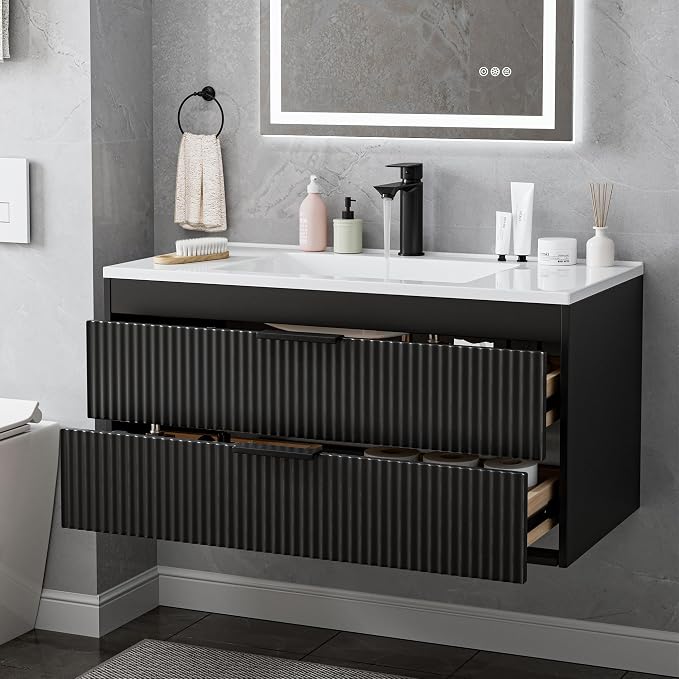 36 Inches Modern MDF Bathroom Vanity - Image 8