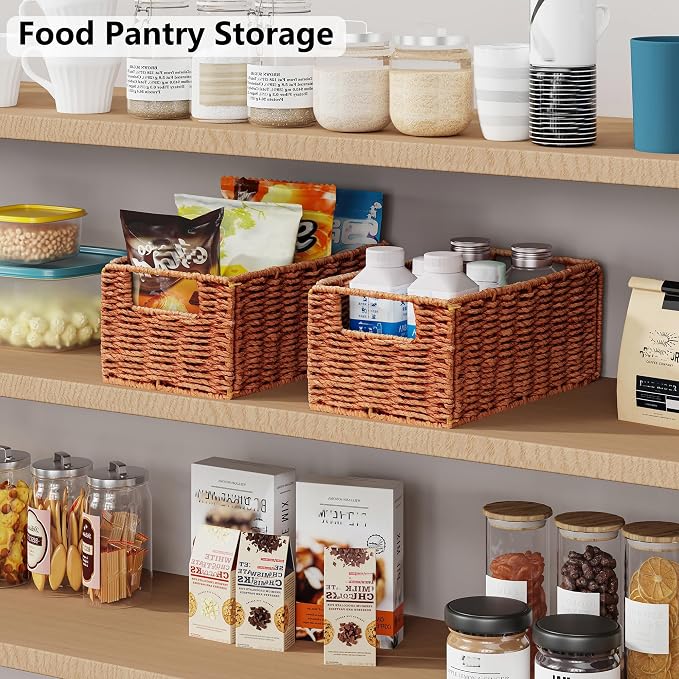 Vagusicc Wicker Storage Basket, Small Storage Baskets - Image 6