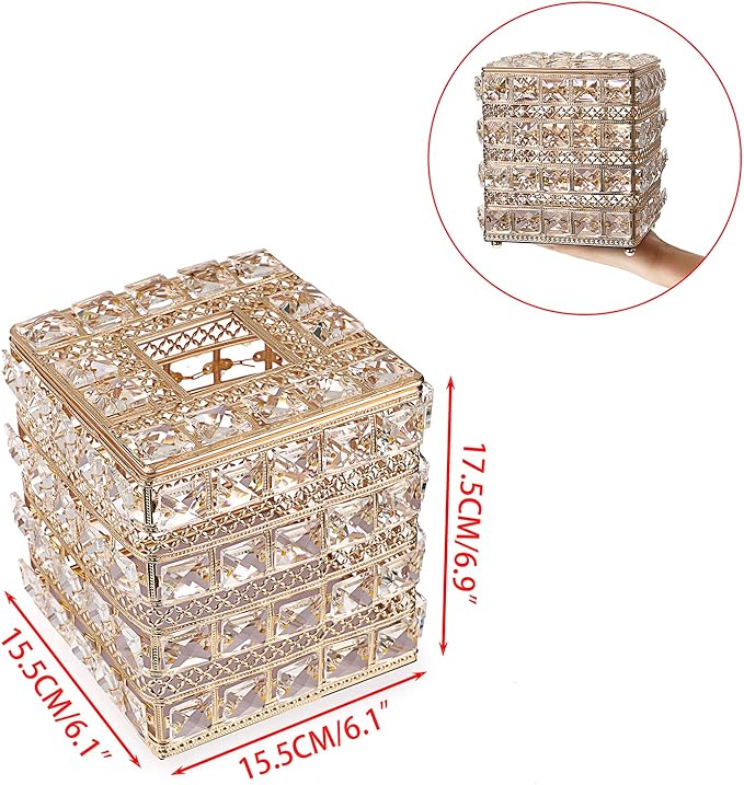 Sumnacon Crystal Square Tissue Box Cover - Image 4
