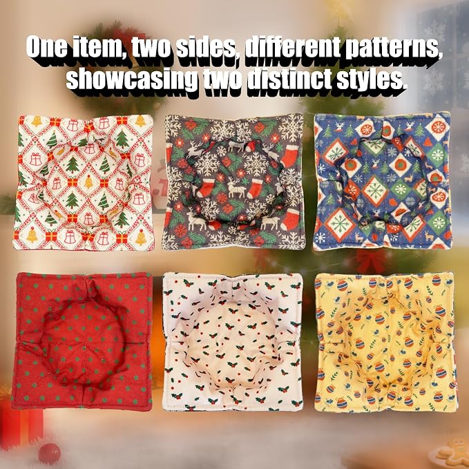 Cotton Microwavable Bowl Cozy ，Set of 6，Microwave-Safe Hot Bowl Holders - Image 3