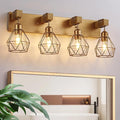 maesta Bathroom Gold Vanity Light Fixtures, 4-Light Gold Bathroom Light by MAESTA