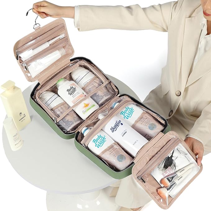 NISHEL Travel Toiletry Bag for women, Portable Hanging Organizer for - Image 2