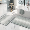 BSICPRO Bathroom Rugs and Mats Sets, 2 Piece Thick Absorbent Chenille Bath Mat by BSICPRO