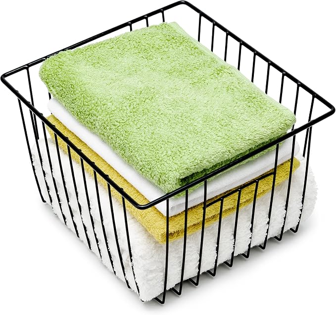 SANNO Freezer Storage Baskets, Pantry Storage Wire Basket Organizer Bins - Image 5