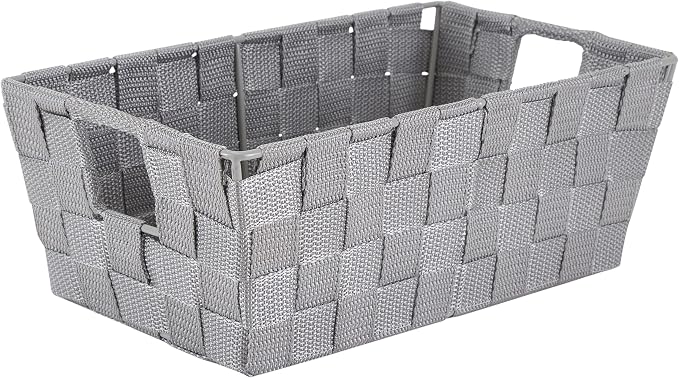 Simplify 2 Pack Small Woven Storage Shelf Basket | Organization | Bathroom | - Image 7