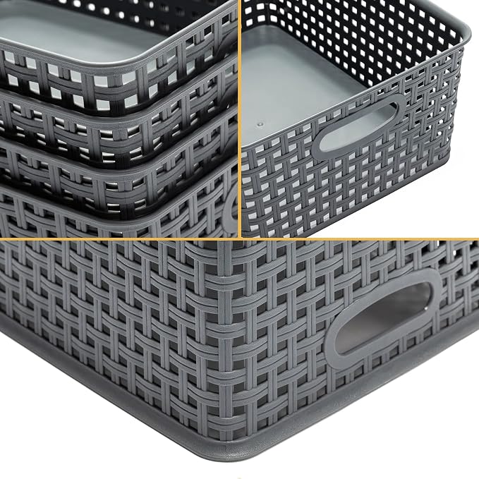 Plastic Storage Baskets for Organizing - Image 2