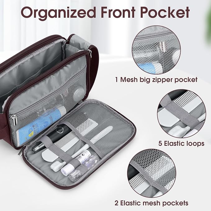 Wedama Toiletry Bag for Men, Handheld Travel Bag, Waterproof Toiletries - Image 3