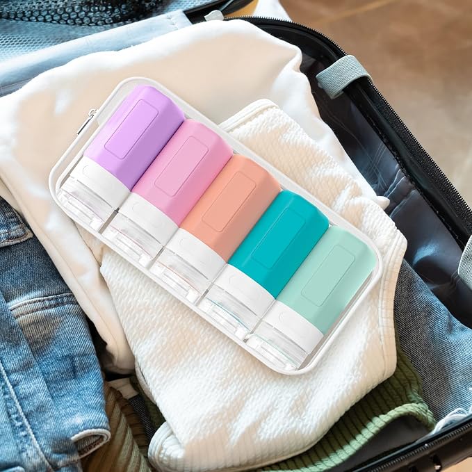 2 oz Travel Bottles, Small Size Containers, TSA Approved Silicone Travel - Image 7