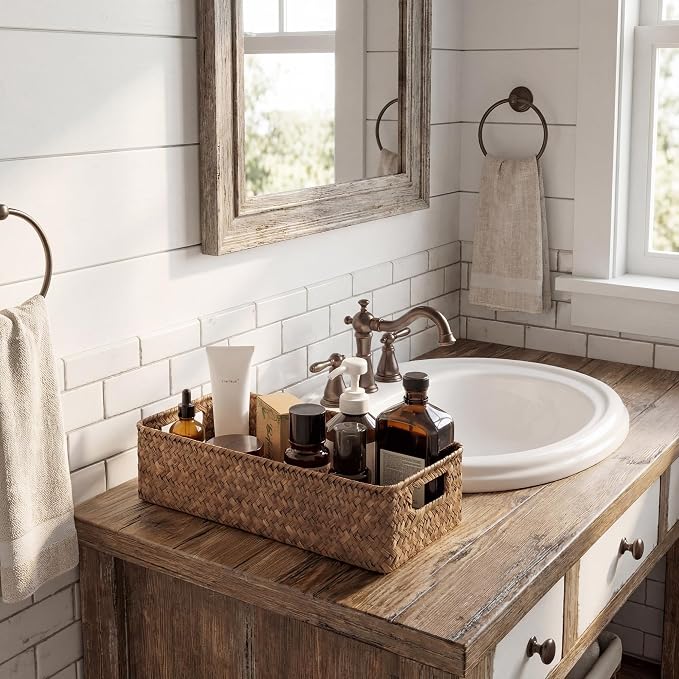 StorageWorks Wicker Toilet Paper Basket - Image 6