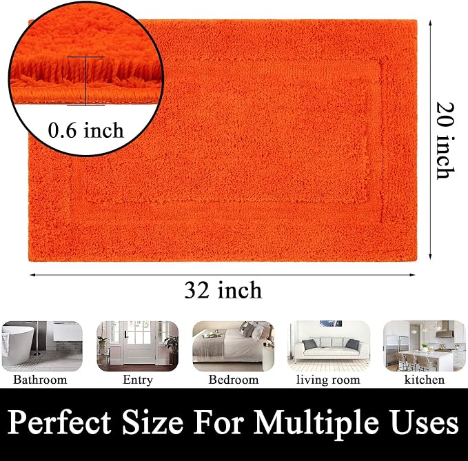 SHACOS Super Soft Bathroom Rugs Sets 2 Pieces 20x32 inch Bath Mats Non Slip - Image 2