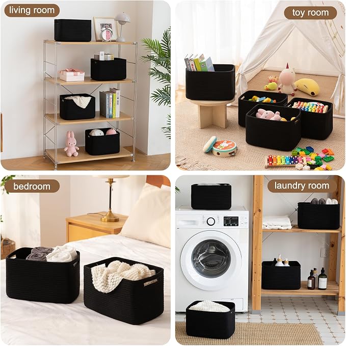 Storage Baskets for Organizing, Woven Decorative Baskets for Shelves - Image 6