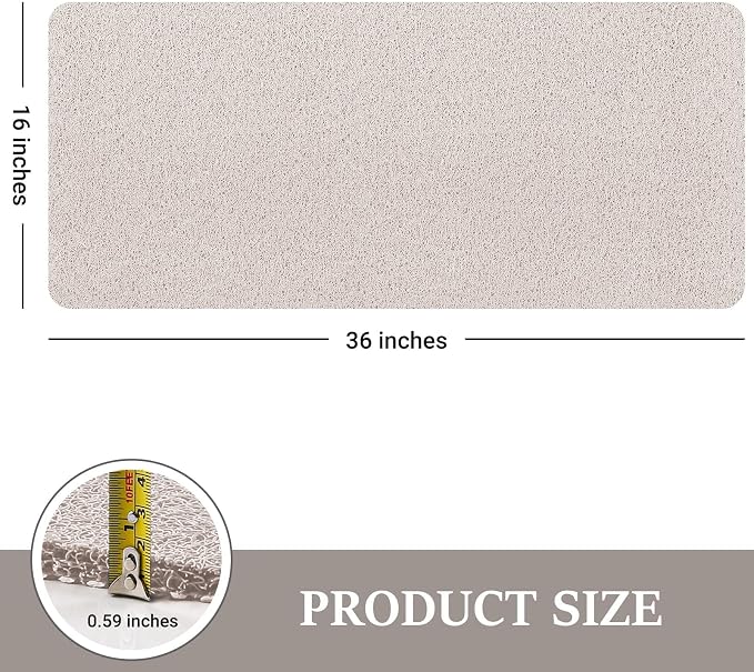LuxStep Shower Mat Bathtub Mat, 36x16 inch, Non-Slip Bath Mat - Image 2