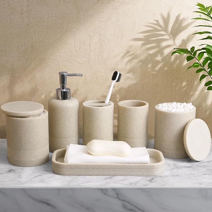 6-Piece Bathroom Accessories Set, Bathroom Accessory Set - Image 2