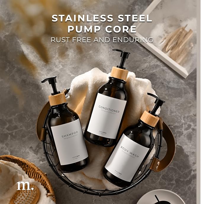 MaisoNovo Refillable Shampoo and Conditioner Bottles - Image 4