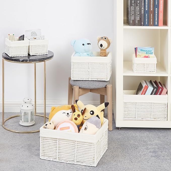 Vagusicc Wicker Storage Basket, 6 Pack Baskets - Image 6