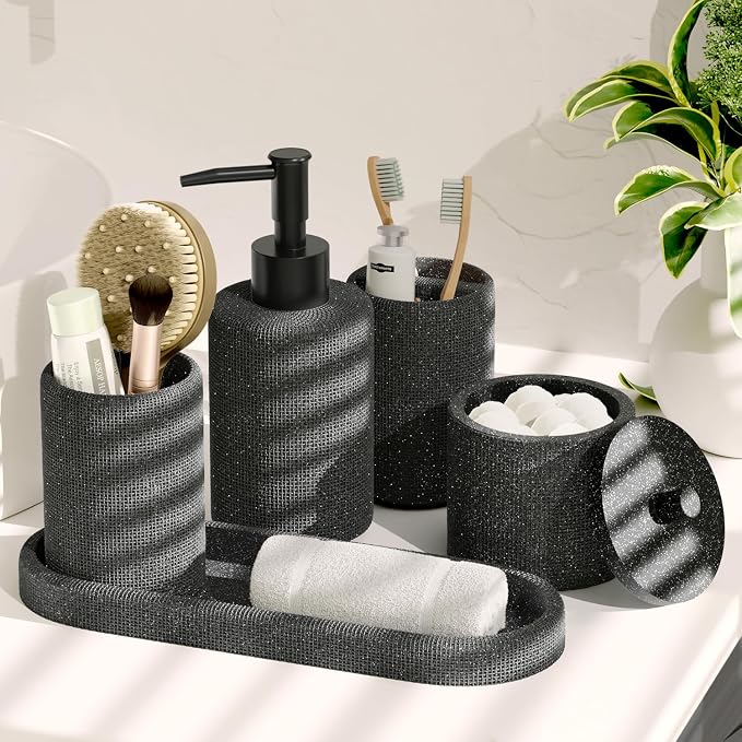 Clara Clark Coal Black Bathroom Set - Image 9