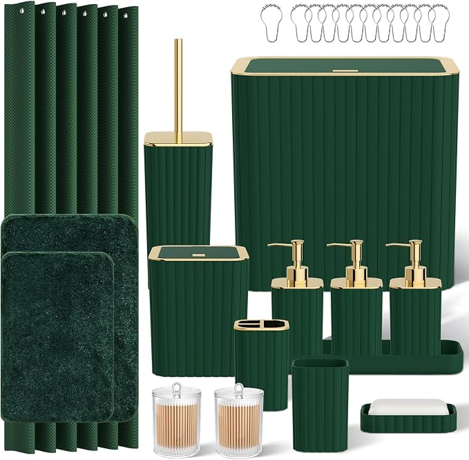 Bathroom Sets with Shower Curtain and Rugs by LetUsMakeHomeYourFavoriteDestination