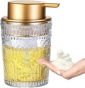 8 Oz Glass Foam Soap Dispenser, Refillable Round Foaming Lotion Dispensing by MKLZ