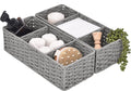 StorageWorks 3-Section Wicker Baskets by StorageWorks