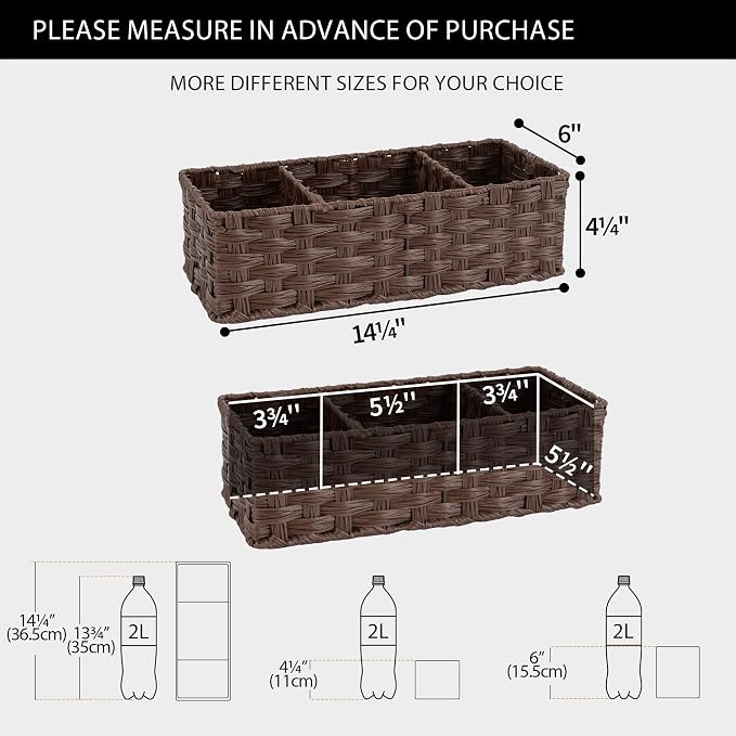 GRANNY SAYS Bathroom Baskets for Organizing, Wicker Baskets for Shelves - Image 5