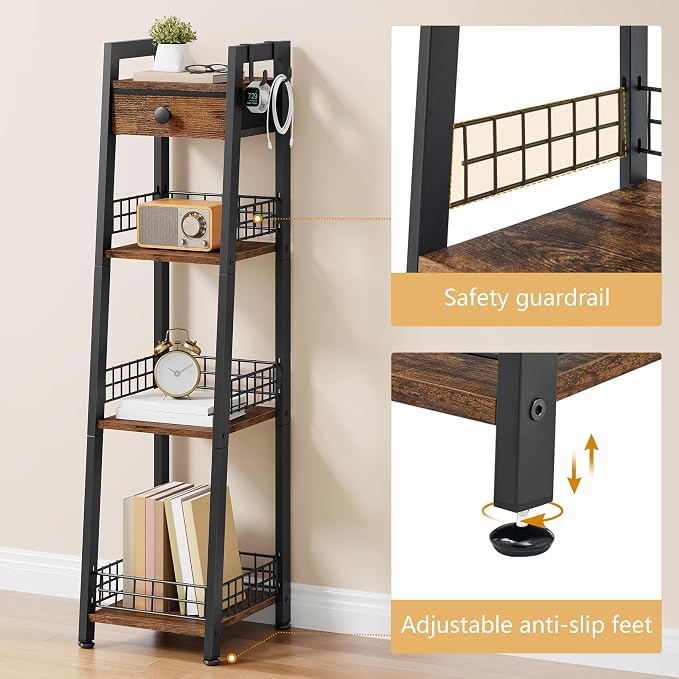 4-Tier Narrow Ladder Shelf - Image 5