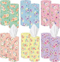 Outus 12 Pcs Spring Floral Car Tissues Cylinder Holder Flowers Round Tissue Box by Outus