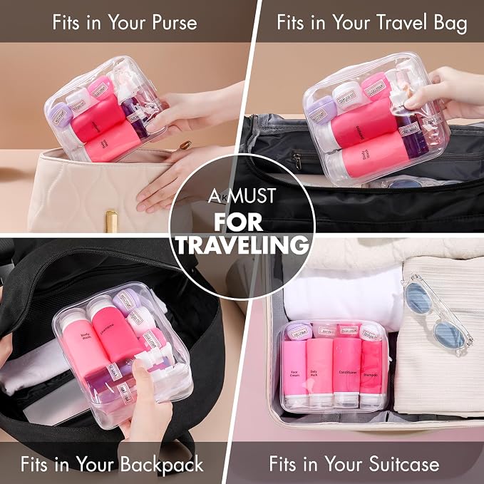 Muslish 21 Pack Travel Bottles for Toiletries, Leak-Proof TSA Compliant - Image 5