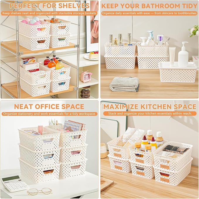 10 Pack Plastic Storage Bins - Image 7
